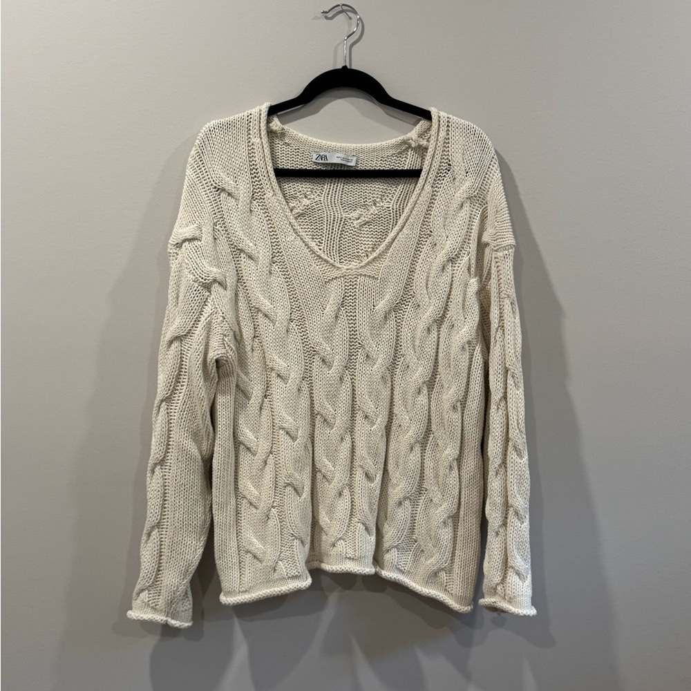 Oversized Zara Cable Knit Sweater